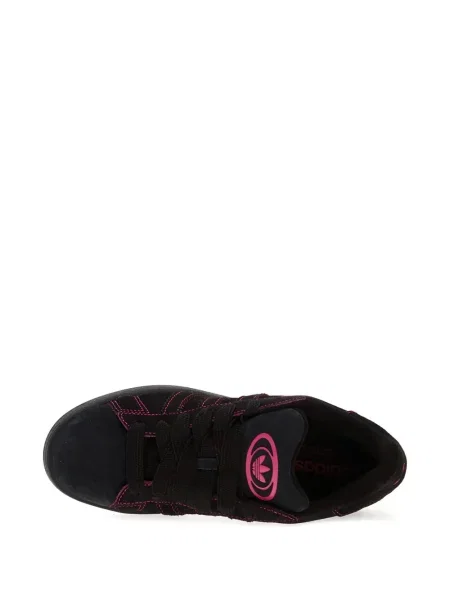 Sneakerși Adidas Campus cu imagine alergare din piele de căprioară negru