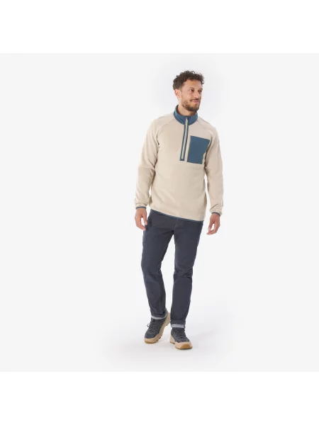Sweter turystyczny Quechua beżowy