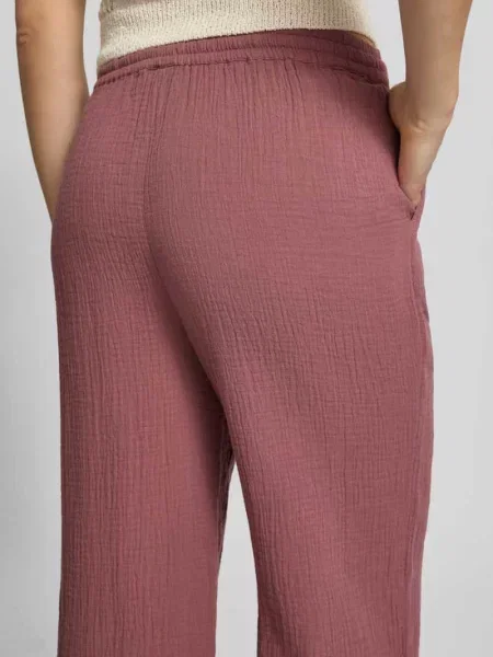 Spodnie o kroju relaxed fit o szerokim fasonie z bawełny model THYRA' Only