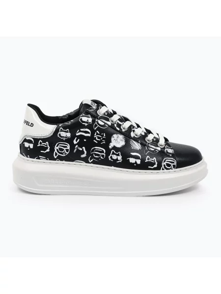 Karl Lagerfeld sneakersy skórzane KAPRI czarny
