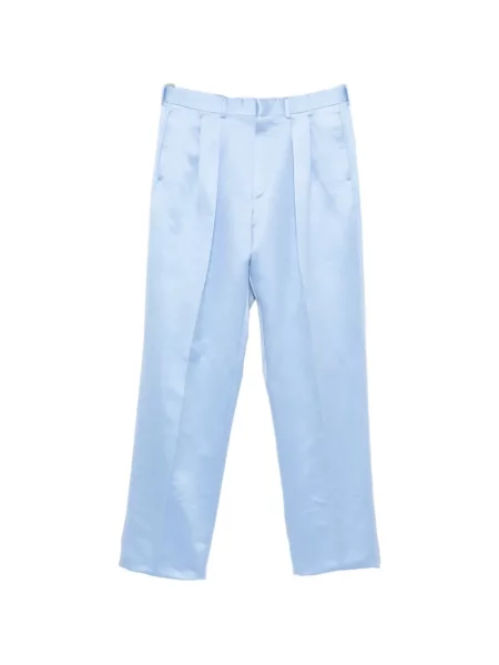 Plisované kalhoty Tom Ford modré