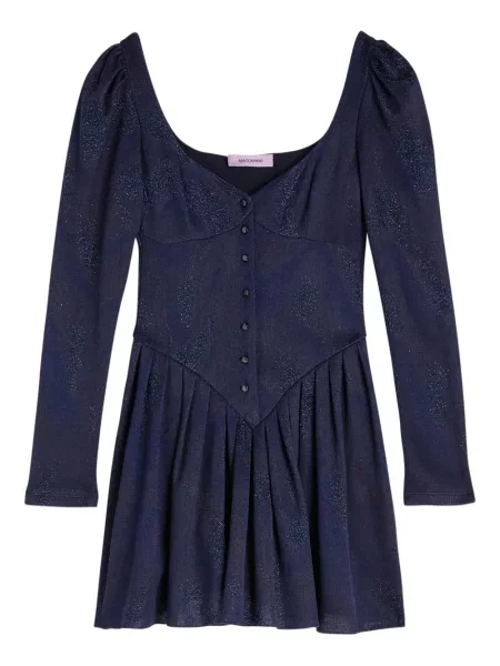 Rochie Maccapani plisată de costum albastru