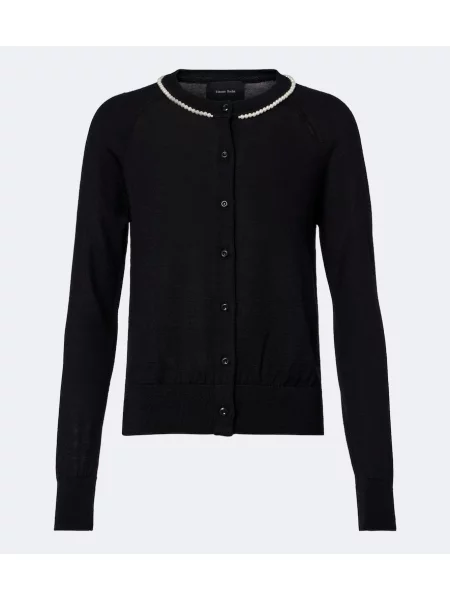 Cardigan Simone Rocha de lână negru
