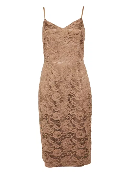 Sukienka midi Elisabetta Franchi koronkowa różowa