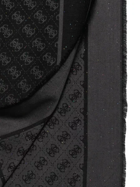 Fular Guess cu autograf negru