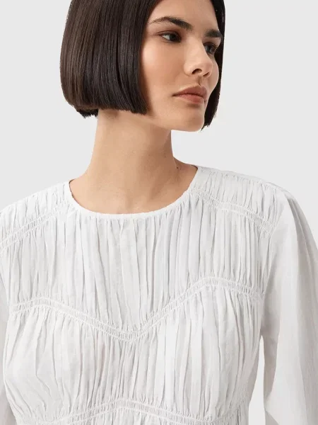 AllSaints bluzka MELANI gładka biały