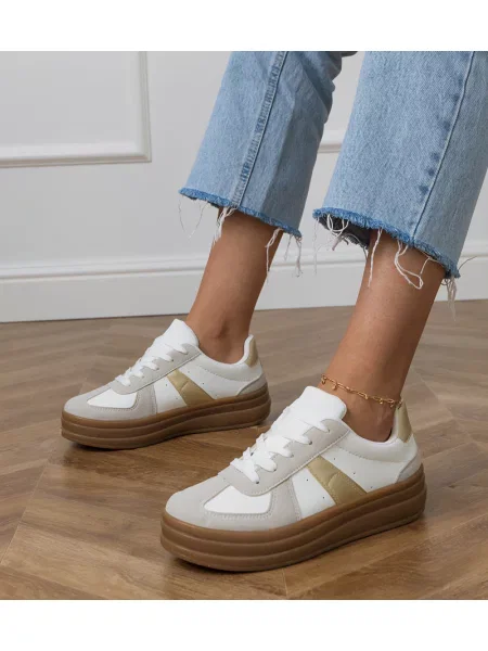 Sneakerși D/ceo cu platformă alb