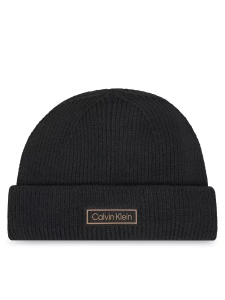 Καπέλο Calvin Klein Patch Chunky Rib Doc Hat Black Universal μαύρο