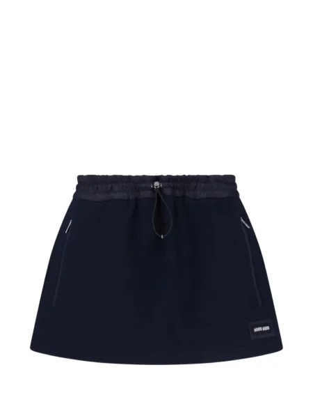 Fustă Miu Miu din fleece albastru