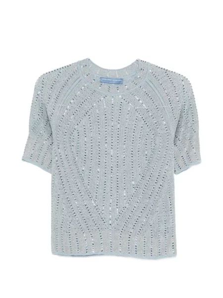 Tricou Ermanno Scervino ajurat albastru