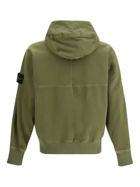 Geacă Stone Island cu glugă cu strasuri verde