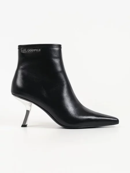 Karl Lagerfeld botine cu cui pentru femei din piele Karmel negru