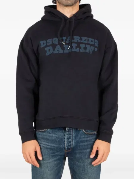 Hanorac cu glugă Dsquared2 albastru