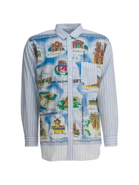 Cămașă Comme Des Garçons Shirt cu imagine albastru
