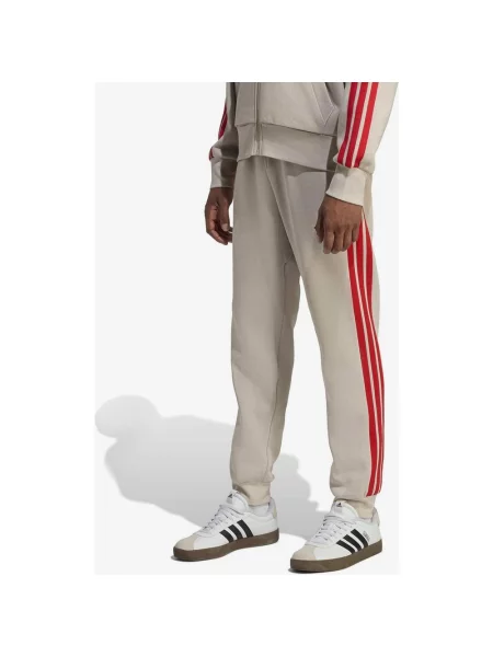 Spodnie adidas Essentials Fleece 3 Stripes XXL beżowe