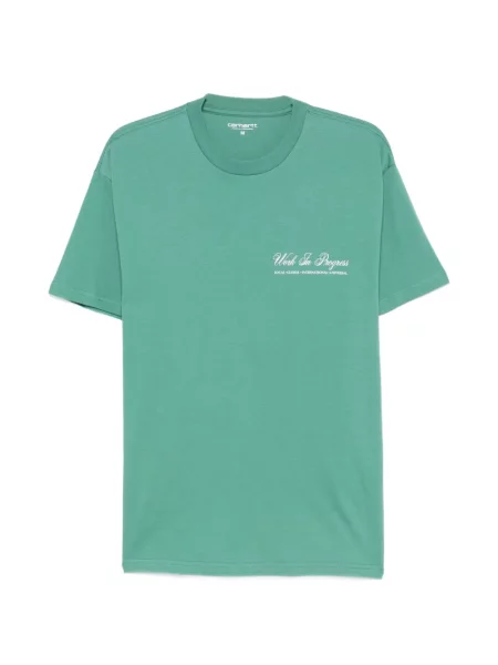 Tricou Carhartt Wip cu imagine cu motiv cu inimi verde