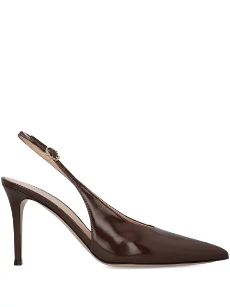 Pantofi cu toc Gianvito Rossi slingback maro