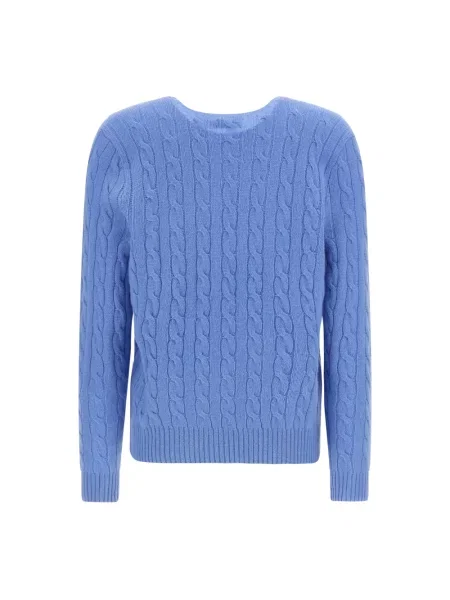 Sweter w kroju regular fit z mieszanki wełny i kaszmiru JULIANNA' Polo Ralph Lauren niebieski