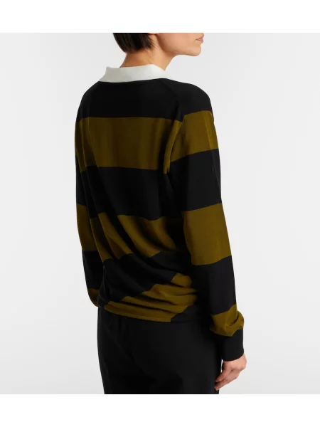 Ριγέ polo Proenza Schouler μαύρο