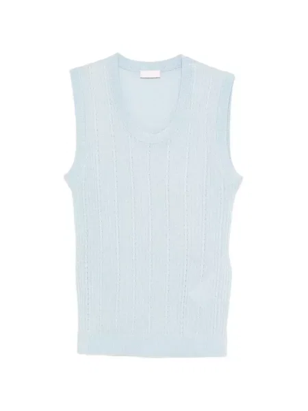 Top Liu Jo tricotate cu nervuri albastru