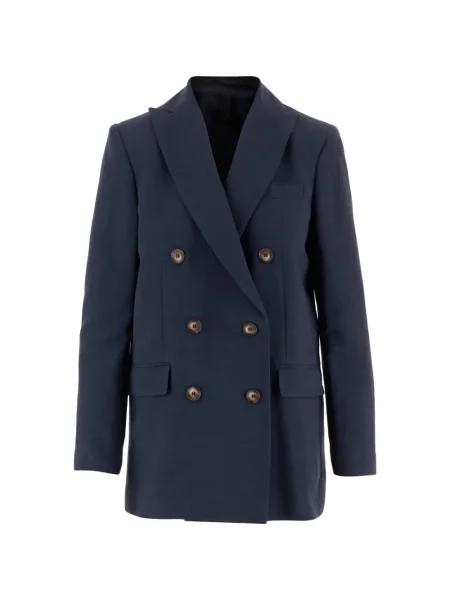 Dwurzędowa marynarka Fit dwurzędowa niebieska