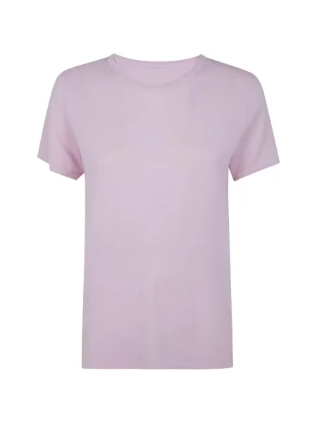 Tricou Majestic Filatures cu decolteu rotund roz