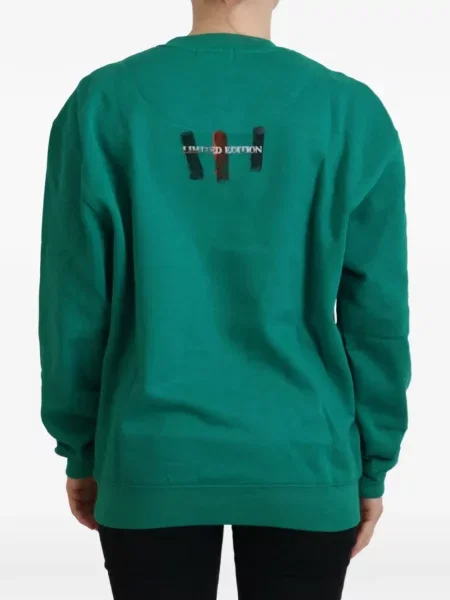 Pulover Philippe Model Paris cu imagine verde