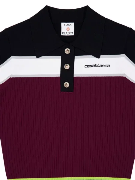 Polo Casablanca cu dungi roșu