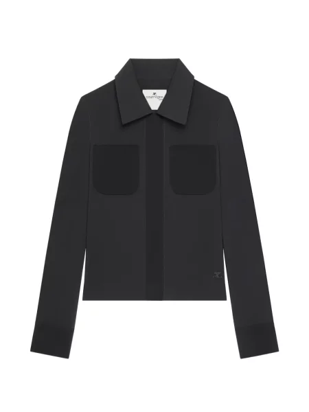 Gulerat cămașă Courreges clasică negru