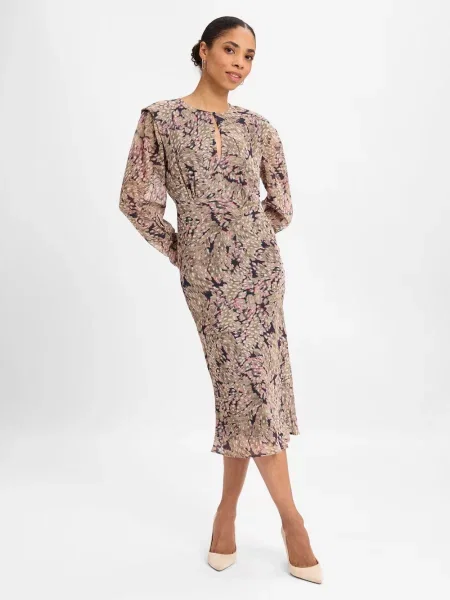 BOSS Orange Sukienka Danzel Kobiety wielokolorowy wzorzysty 34 pomarańczowa