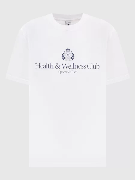 Футболка H&W Crest Sporty & Rich біла
