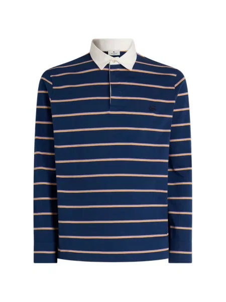 Lung tricou polo Etro albastru