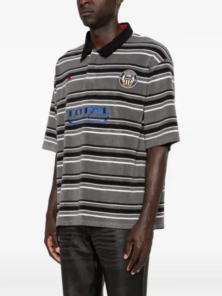 Поло тениска Martine Rose с автограф сиво