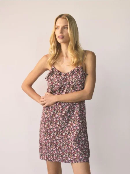 Reserved Нічна сорочка з візерунком темно-фіолетовий фіолетова