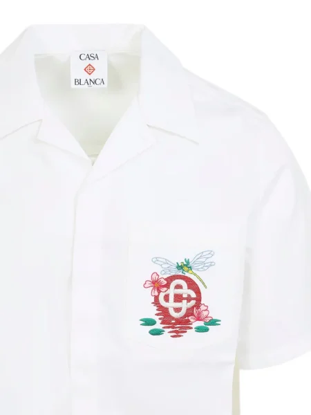 Cămașă Casablanca cu broderie alb