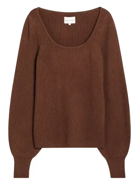 Sweter Loulou z kaszmiru brązowy