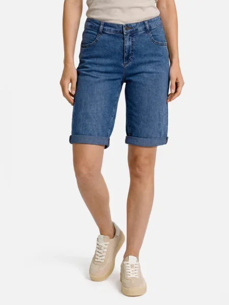 MAC Spodenki jeansowe Shorty Kobiety niebieski