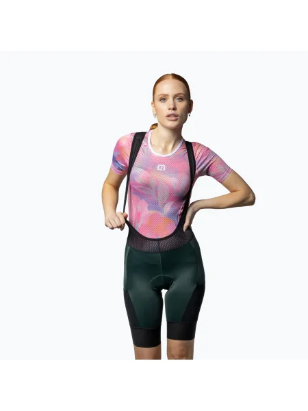 Pantaloni scurți de ciclism pentru femei Alé Stones Cargo Bibshorts lemn verde