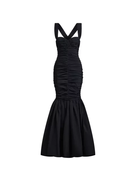 Tafta rochie 12 Storeez cu volane negru