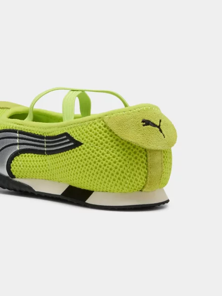 Балетки Puma в уличном стиле зеленые