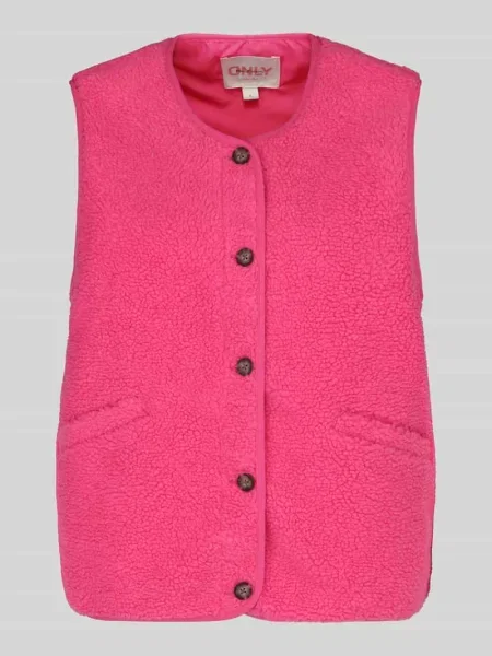 Kamizelka w stylu teddy w kroju regular fit model BABY' Only