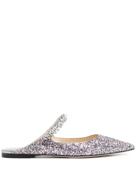 Papuci tip mules Jimmy Choo de cristal violet