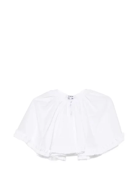 Geacă Vivetta cu volane alb