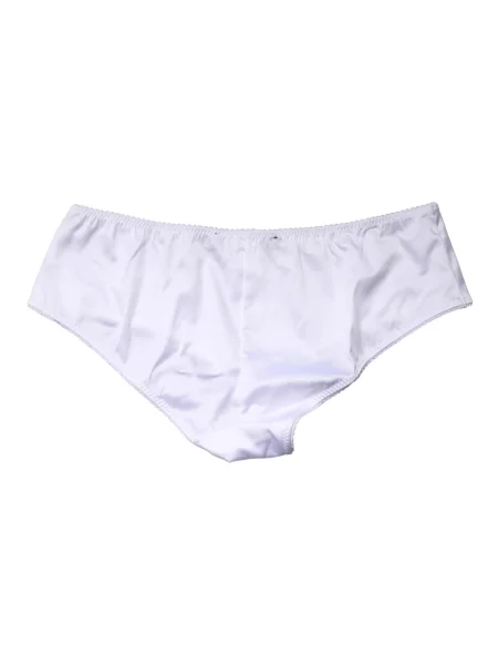 Jedwabne majtki briefs Dolce And Gabbana białe
