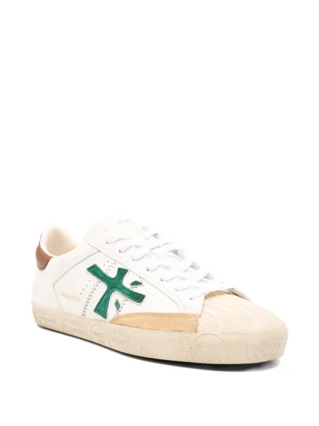 Sneakerși Premiata din piele alb