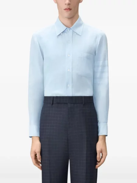 Cămașă Thom Browne de in albastru