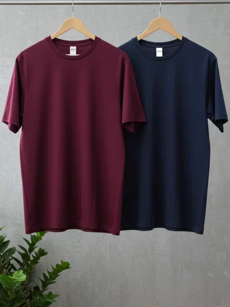 Trendyol Tricou bleumarin / cireș roșu