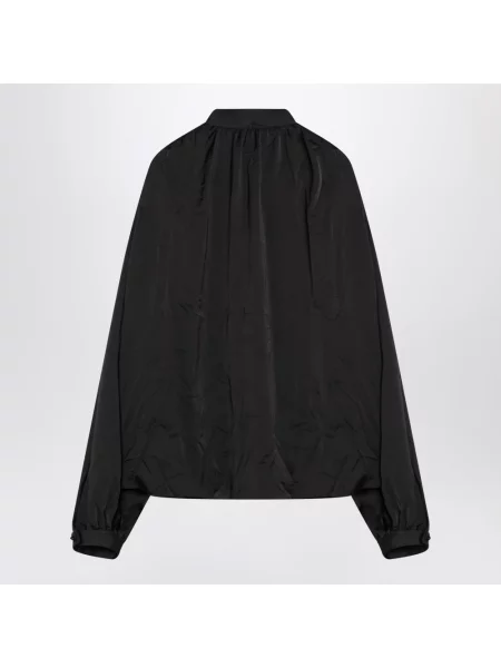 Lniana koszula Balenciaga czarna