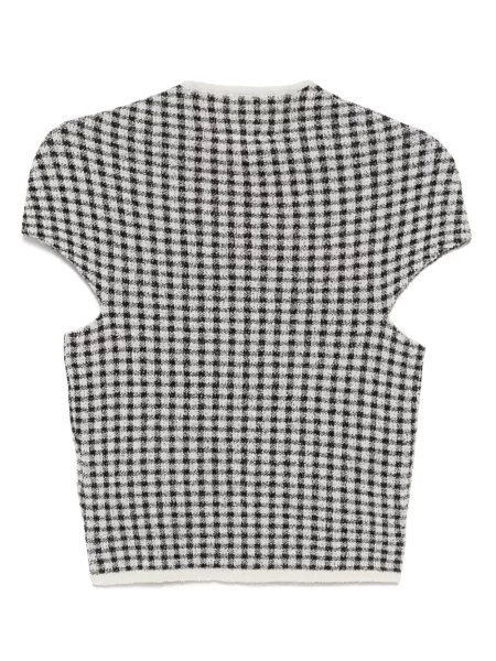 Tricou Mm6 Maison Margiela în carouri negru