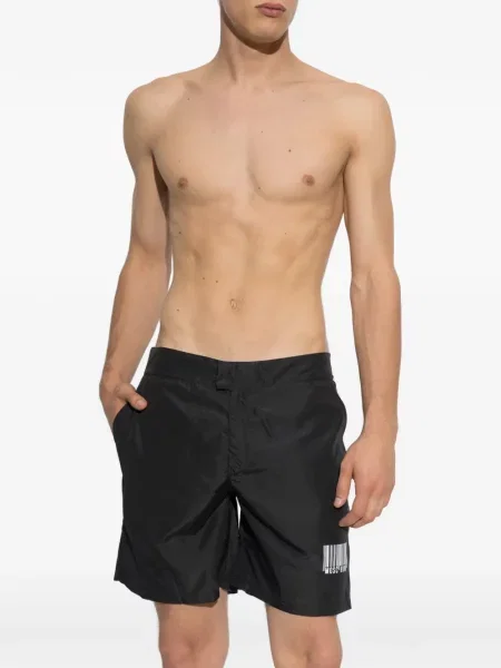 Slip de baie Moschino cu imagine negru